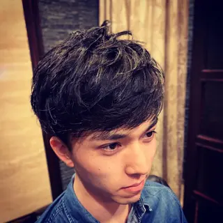 ショート パーマ メンズ HIROGINZA ヒロ銀座 青山所属・マツオ リュウホウ🐉のヘアスタイル