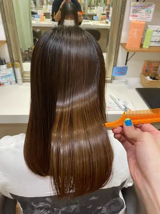 セミロング 透明感カラー/韓国 ヘア🩶yuri🩵のヘアスタイル