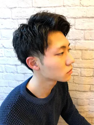 ミディアム パーマ ヘアアレンジ メンズ 【メンズカット】 黒田美穂のヘアスタイル