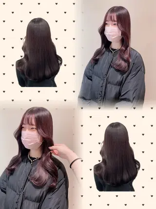 セミロング カラー ヘアアレンジ Ella所属・nana【艶髪】/ レイヤー/縮毛矯正のヘアスタイル