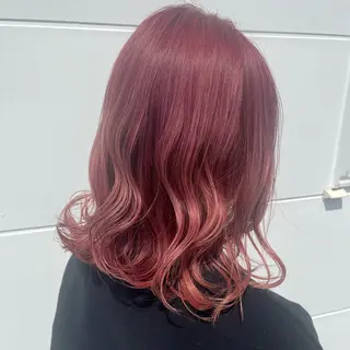 ミディアム カラー まろみ暖色×ボブ ×chia🕯のヘアスタイル