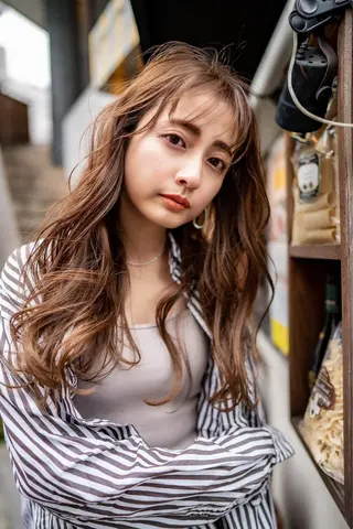 セミロング カラー パーマ 🉐レイヤー/塩見 弘樹🉐渋谷のヘアスタイル