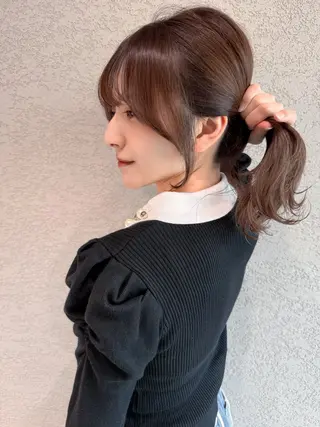 ミディアム カラー レイヤーカット/ 顔周り 五島巨幹のヘアスタイル