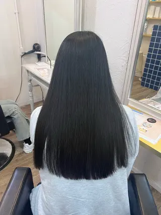 ロング カラー パーマ ブリーチなし/ ベージュ/akiraのヘアスタイル