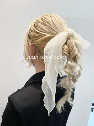 セミロング カラー ヘアアレンジ 髪質改善🫧美髪矯正 🤍Yuiのヘアスタイル