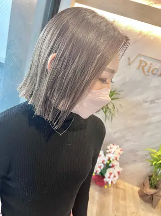 ショート ブリーチ毛に縮毛矯正 ✨カラー✨山田 正幸のヘアスタイル