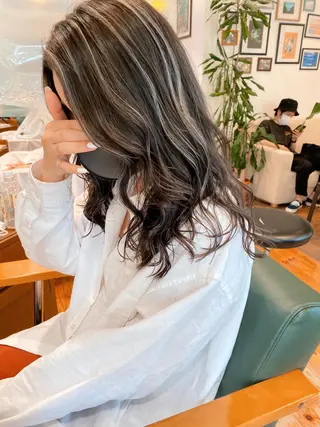 ミディアム カラー メンズカット特化柏駅 徒歩3分LOUのヘアスタイル