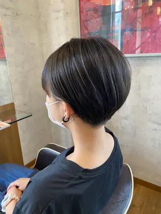 ショート カラー パーマ 🌼大人美人ショート 佐藤慎哉🌼のヘアスタイル