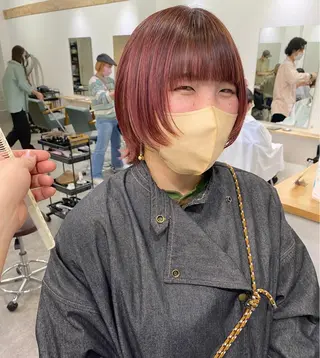 ショート カラー 森貴裕/ベージュ/ パーマ/オリーブのヘアスタイル