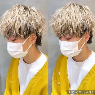 ミディアム カラー メンズ SNSで大バズり‼️ 欧米風ヘア大ヒット中のヘアスタイル