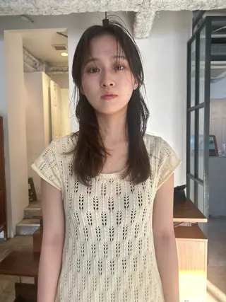 ミディアム カラー ヘアアレンジ 🎀suzuna 透明感colorのヘアスタイル