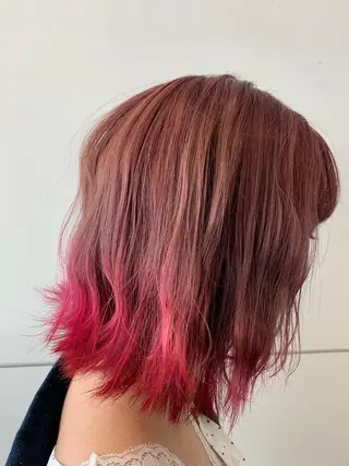 ミディアム カラー 髪質改善/縮毛矯正 ツヤ髪🩷さつきのヘアスタイル