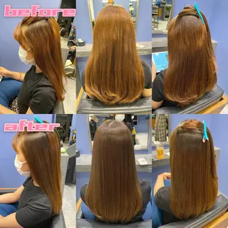 ロング パーマ ブリーチ縮毛矯正/ デサキ ショウヘイのヘアスタイル