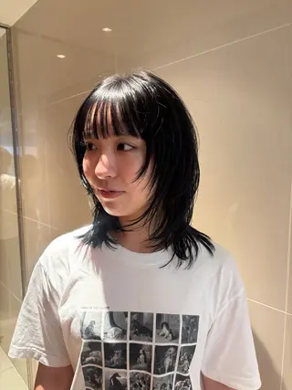 ミディアム 韓国風ヘア/パーマ ♡あゆのヘアスタイル