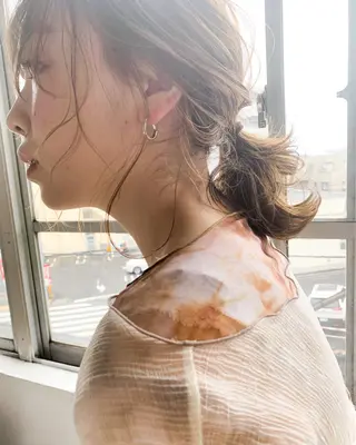 ミディアム カラー ヘアアレンジ 🌿ショート🌿 パーマ🌿淳平のヘアスタイル