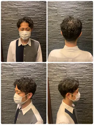 ショート パーマ メンズ 高橋 大輔のヘアスタイル