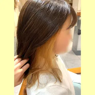 セミロング カラー 浅沼 久瑠美のヘアスタイル