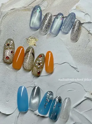 ネイル nail salon＆school felice所属・フェリーチェ瑞江店 新山のネイルデザイン