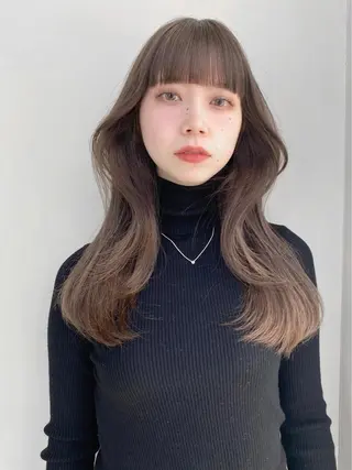 ロング カラー レイヤー/顔周り /透明感🩶高橋大のヘアスタイル