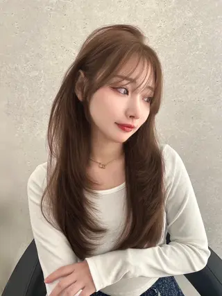 ミディアム 透明感×トレンドヘア 💗池袋SHE💗のヘアスタイル