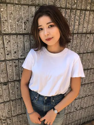 ミディアム eins.hair所属・過去一の柔髪ヘア 🌿einshairのヘアスタイル