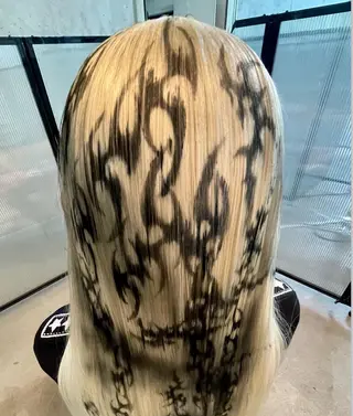 ヘアアレンジ デザインカラー⭐︎★ 🐆hyo🐆のヘアスタイル