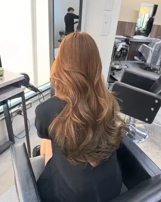 ロング カラー 韓国ヘア🇰🇷 YUKINAのヘアスタイル