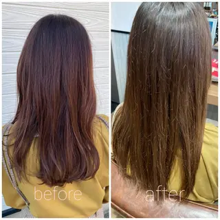 ロング ビヨウシツトリコ よねたにみなのヘアスタイル