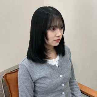 ミディアム MIDORI🎀 透明感/ベージュのヘアスタイル