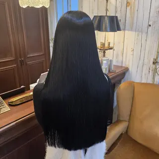 ロング カラー ハイトーン/フェザー パーマ/りゅうのヘアスタイル