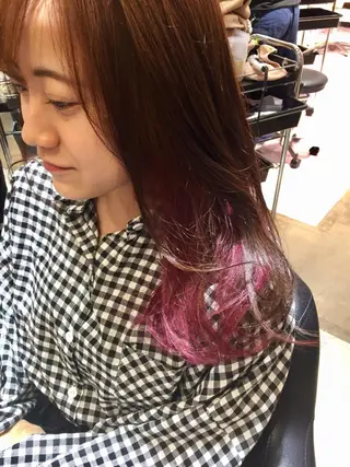 ミディアム 所渉/韓国レイヤー /ウルフカットのヘアスタイル