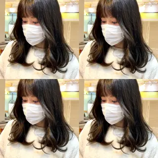 セミロング カラー 大人可愛い透明感🌟 小顔・韓国髪🌟野中のヘアスタイル