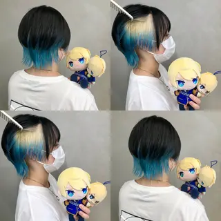 ショート カラー 推しカラー✨ オタク美容師ユウカのヘアスタイル