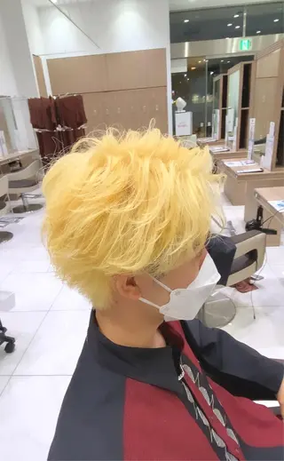 ショート カラー ヘアアレンジ メンズ ハイトーン特化🌟 カワシマシュンスケのヘアスタイル