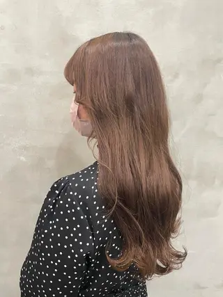 ロング カラー 【ピンク/韓国ヘア/ ヘアセット】亜海のヘアスタイル