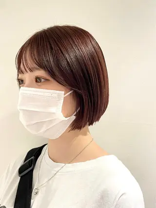 ショート カラー 🍊暖色×顔周り 🍊cocoroのヘアスタイル