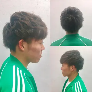 ミディアム パーマ メンズ 前田賢生 ご新規様はNGのヘアスタイル