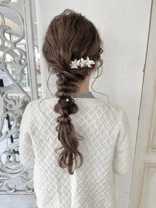 ヘアアレンジ 透明感カラー ‎🤍Harukaのヘアスタイル