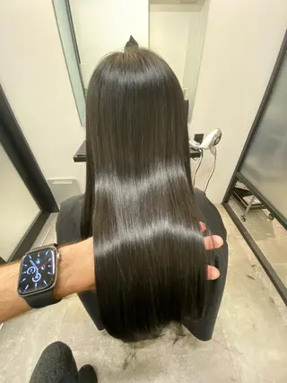 ロング カラー ヘアアレンジ 【艶髪×韓国風】 毛流れ職人 RYOのヘアスタイル