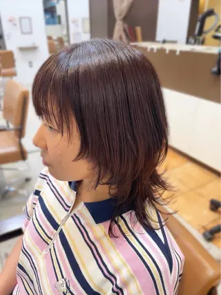 ミディアム カラー SOYON なんば店所属・水島 真彩のヘアスタイル