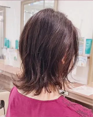 ミディアム カラー 中村 楓のヘアスタイル