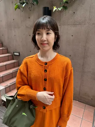 ミディアム パーマ 大橋 芽衣のヘアスタイル