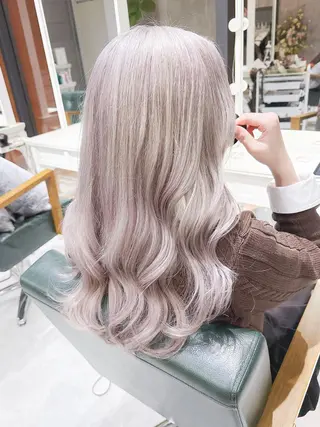 セミロング ヘアアレンジ カラー Days 透明感カラーのヘアスタイル