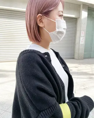 ショート カラー ブリーチなし ダブルカラー/ゆなのヘアスタイル