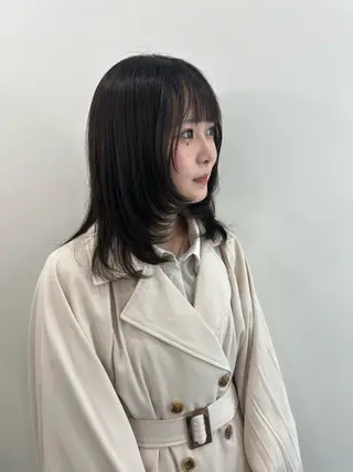 ミディアム カラー レイヤー/ナチュラル 💐nao.のヘアスタイル