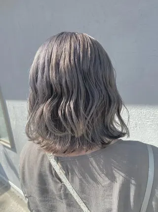 セミロング カラー ヘアアレンジ Design Color🐰アユミのヘアスタイル