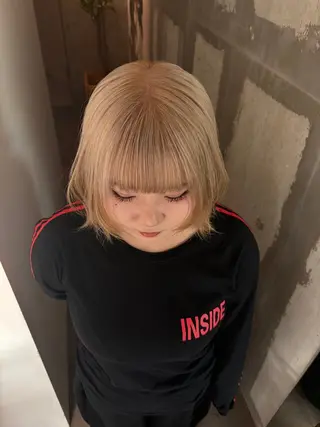 カラー ミディアム mirai/レイヤー ボブ/ショートのヘアスタイル