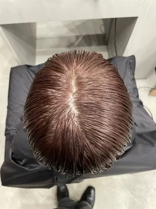 ミディアム カラー 似合わせショート/ パーマ‪/表参道のヘアスタイル