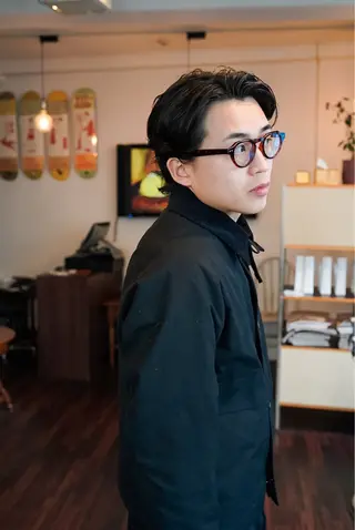 ミディアム パーマ 千葉 慎也のヘアスタイル