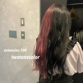 ロング カラー プルエクステ/インナ ーカラー🦊はるなのヘアスタイル